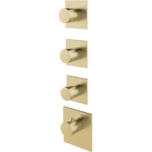 Herzbach DESIGN iX PVD LOGIC XL 3 colour set for universal thermostat module 21.523010.1.41