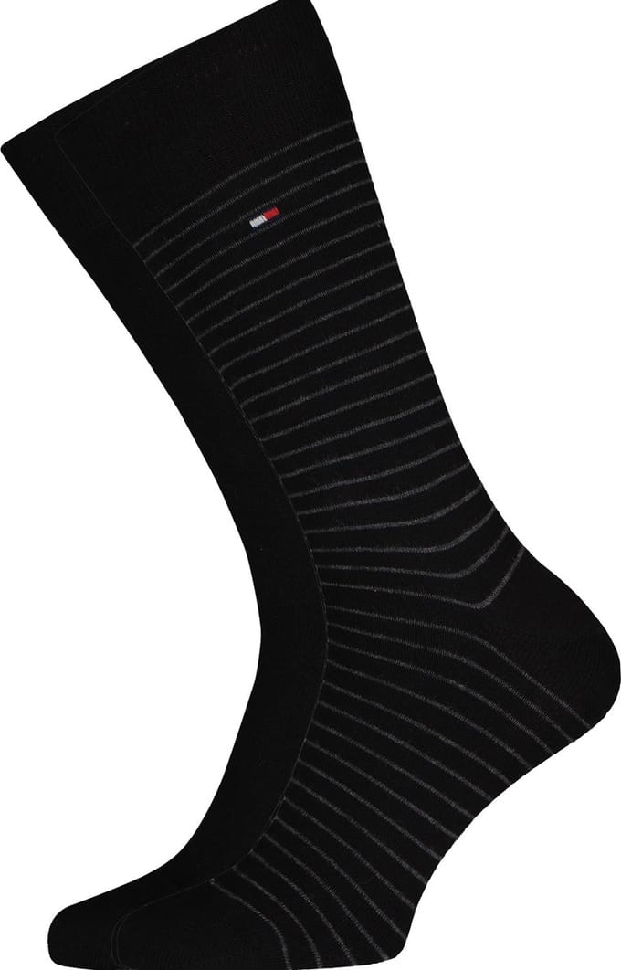 Tommy Hilfiger MEN SMALL STRIPE SOCK 2P Mannen Sokken Maat 43-46