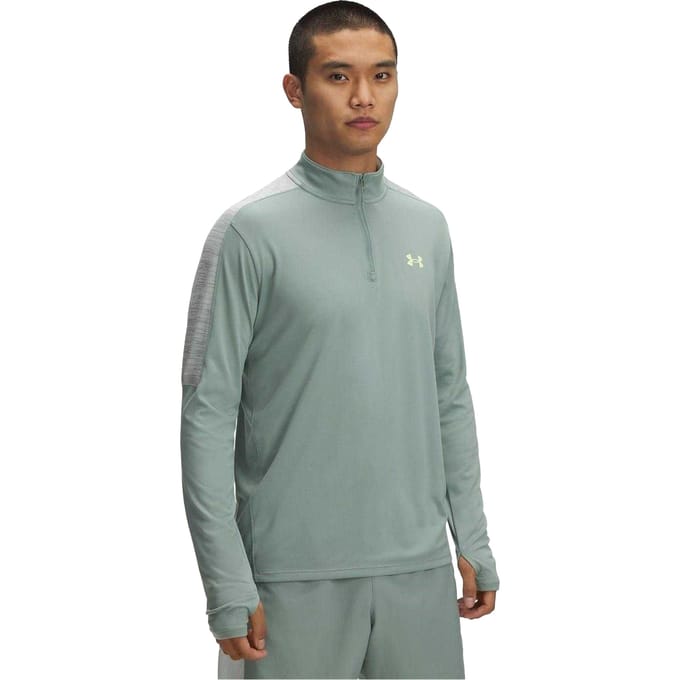 Under Armour Heren Technisch Hardloopshirt met Lange Mouwen (Groen)