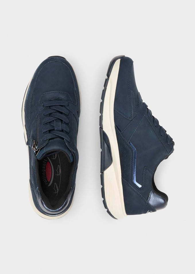 Sneakers met mesh voering - marine - Gr. 7,5 van Goldner Fashion