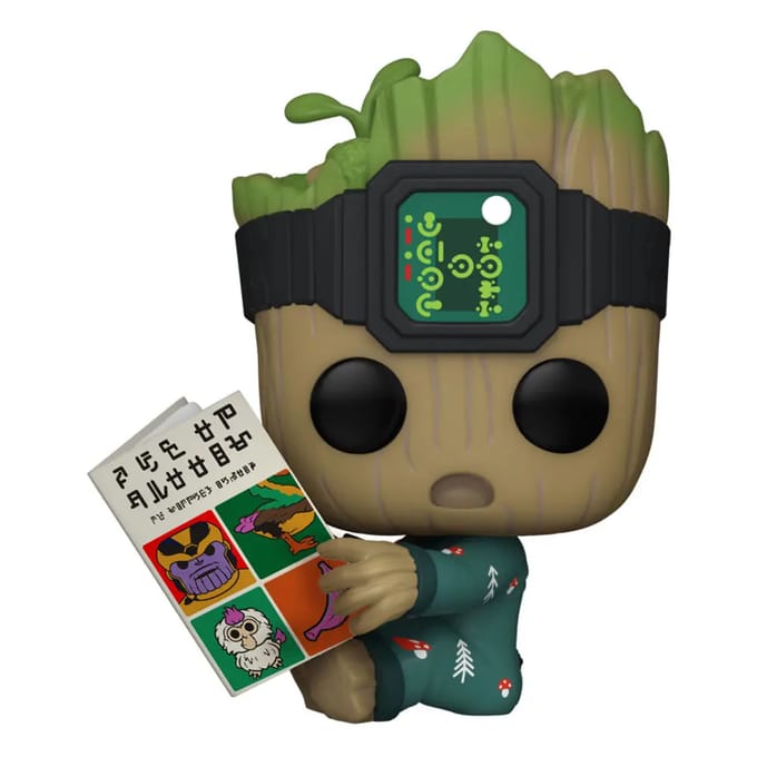 Funko I Am Groot - Marvel POP! Groot PJs With Book 9 cm Verzamelfiguur - Multicolours