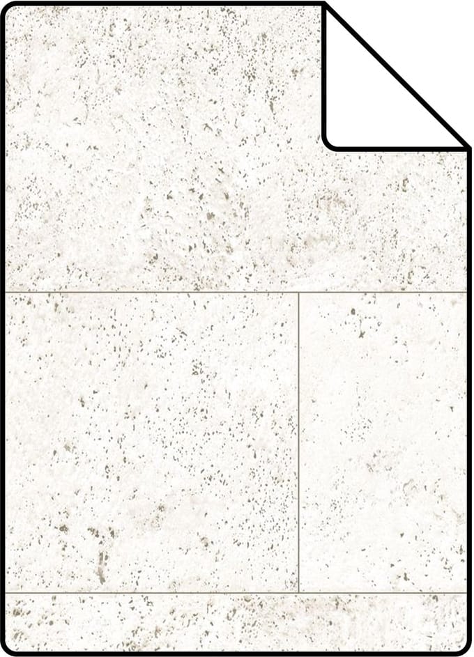 Proefstaal Origin Wallcoverings behang kalkstenen blokken gebroken wit - 26,5 x 21 cm - 347580-S