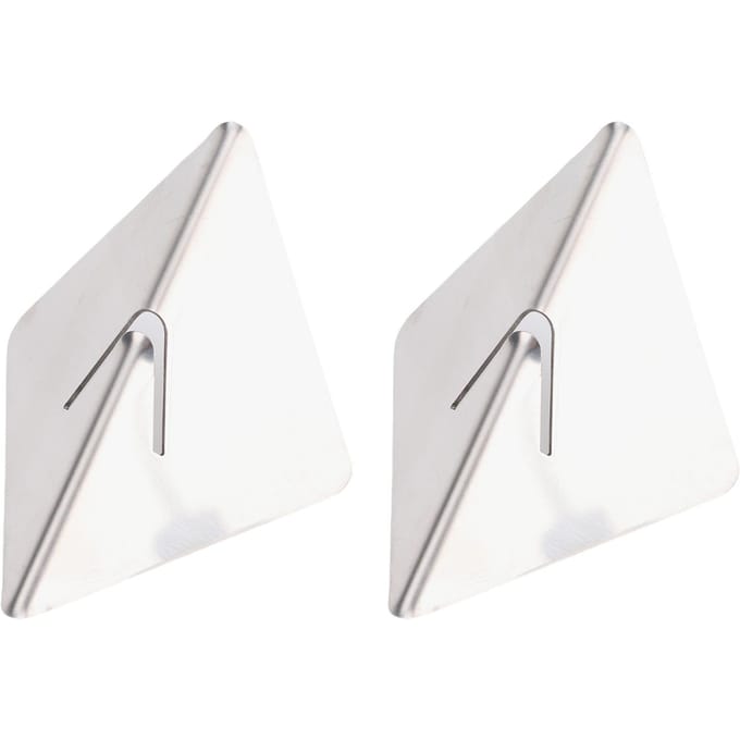 2 Stuks Tafelnummerhouder RVS Stabiele Driehoeksvorm Plaatskaarthouder Restaurant Menukaarthouder white