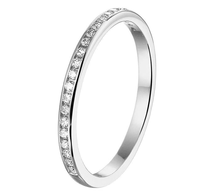 aanschuifring zirkonia 14K witgoud 4104738
