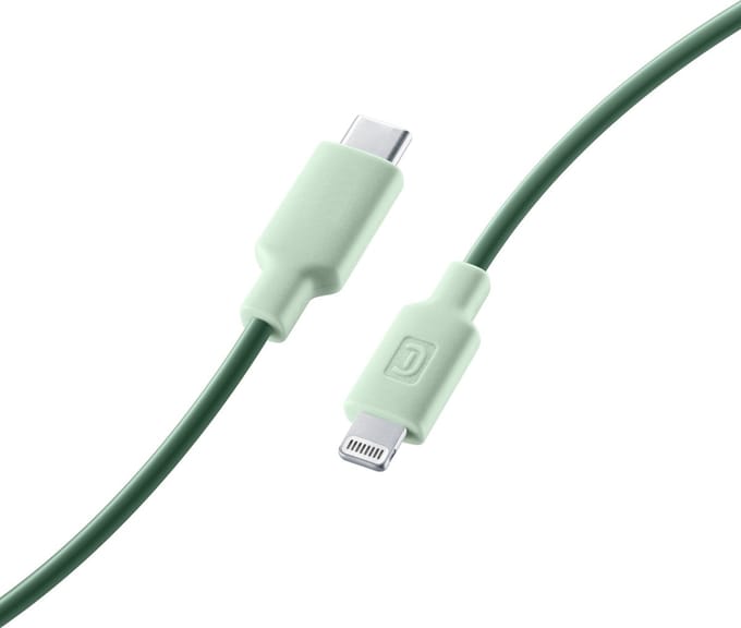 Cellularline USBDATAC2LMFISMARG Lightning-kabel 1 m Groen
