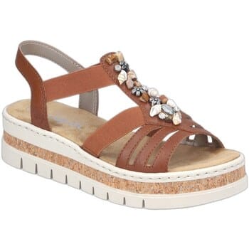 Rieker Sandalen Plat Sandalen Plat - cognac - Maat 36