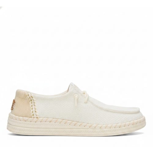 HEYDUDE Wendy Woven Instappers wit Textiel - Dames - Maat 36