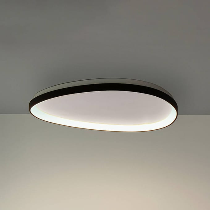 IDEAL LUX LED plafondlamp Gemini zwart 81 cm 4000 K aan/uit