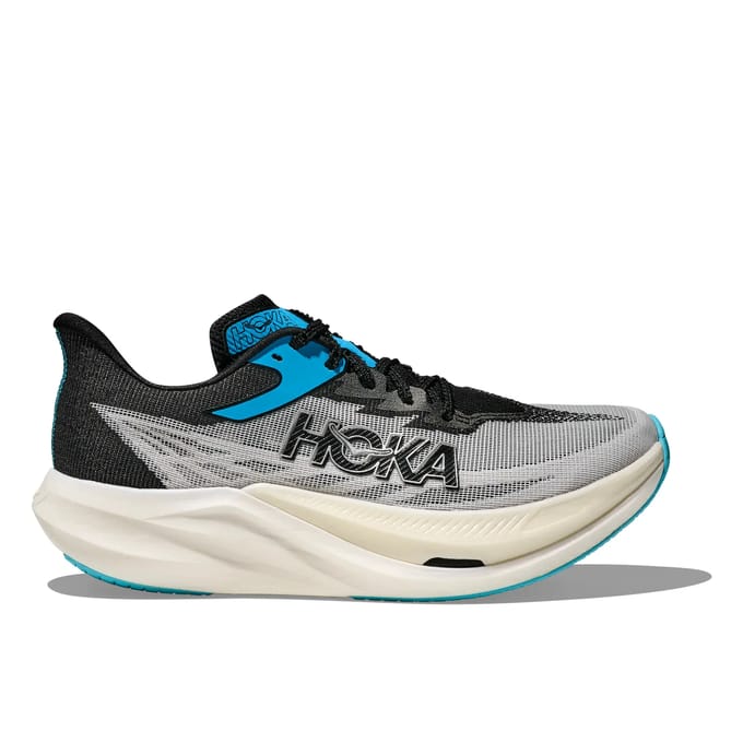 HOKA Rocket X 3 Wit Zwart Blauw Unisex Sneakers 1168724-WBLC 44 gray