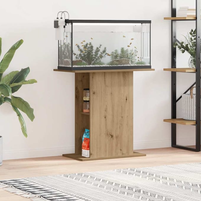 Aquariummeubel Ambachtelijk Eikenhout 36 x 75 x 72,5 cm Samengesteld Hout