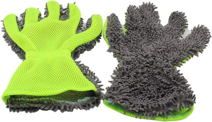 Microfiber Autowashandschoen - 2 Stuks Krasvrije Reiniging voor Auto Interieur en Exterieur