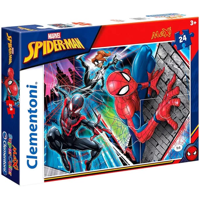 Clementoni - Puzzel - 24 Stukjes - Spider-Man - Maxi Kinderpuzzel - Vanaf 3 Jaar