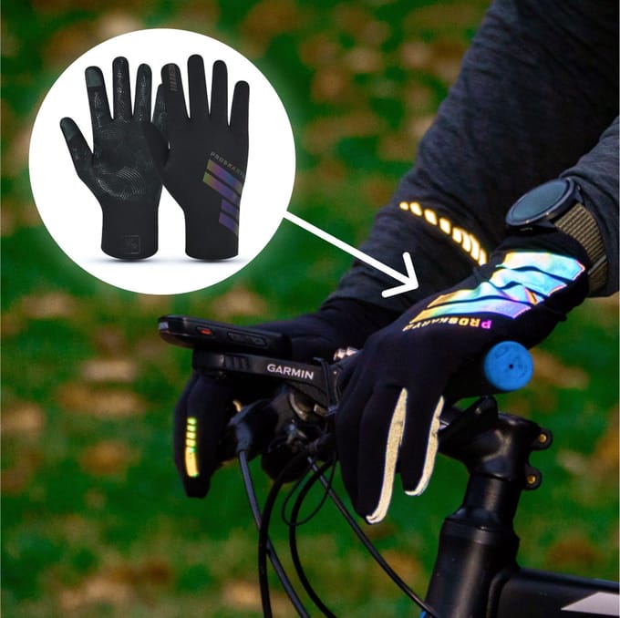 Sport Handschoenen - Maat L - Touchscreen - Waterafstotend - Reflecterend - Antislip