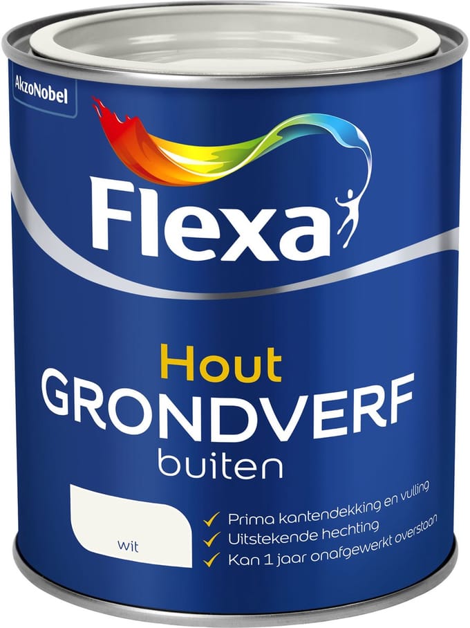 Flexa Grondverf - Buitenhout - Wit - 750ml