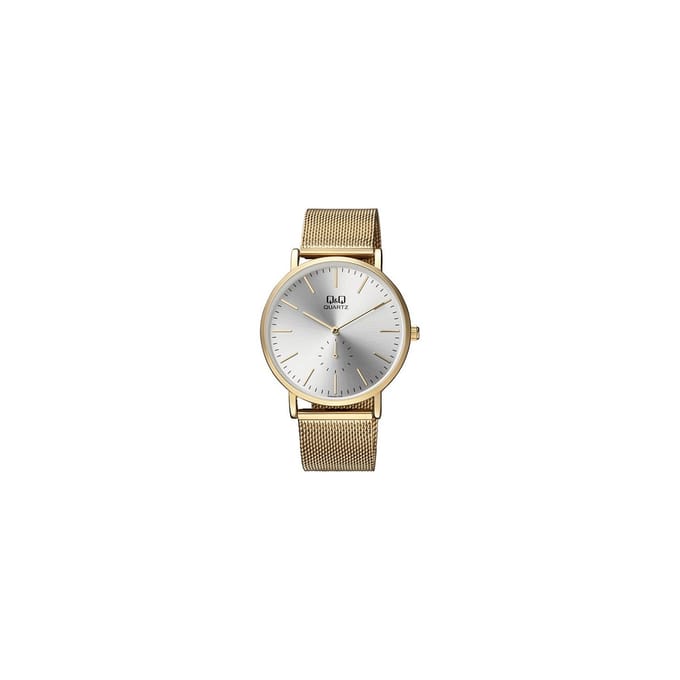 Q&Q horloge met goudkleurige mesh band