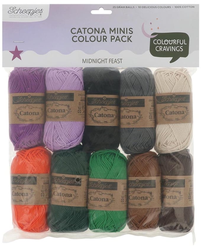 Scheepjes Catona colour pack 10x25g Midnight Feast