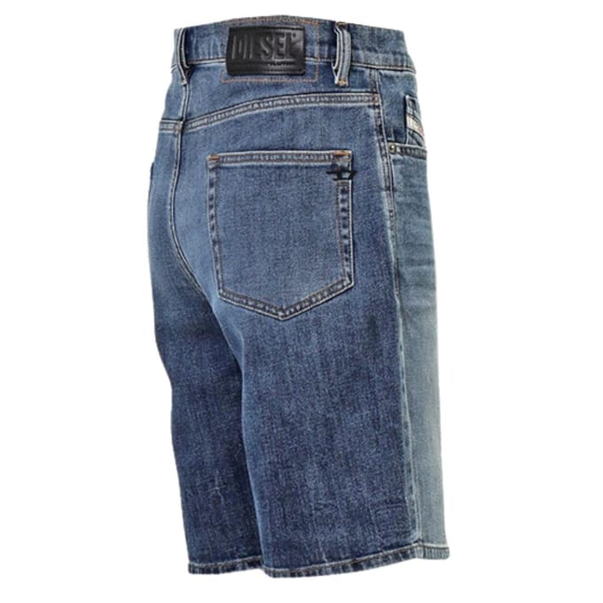 Diesel Heren D-Strukt Jean Korte Broek (Medium Blauw)