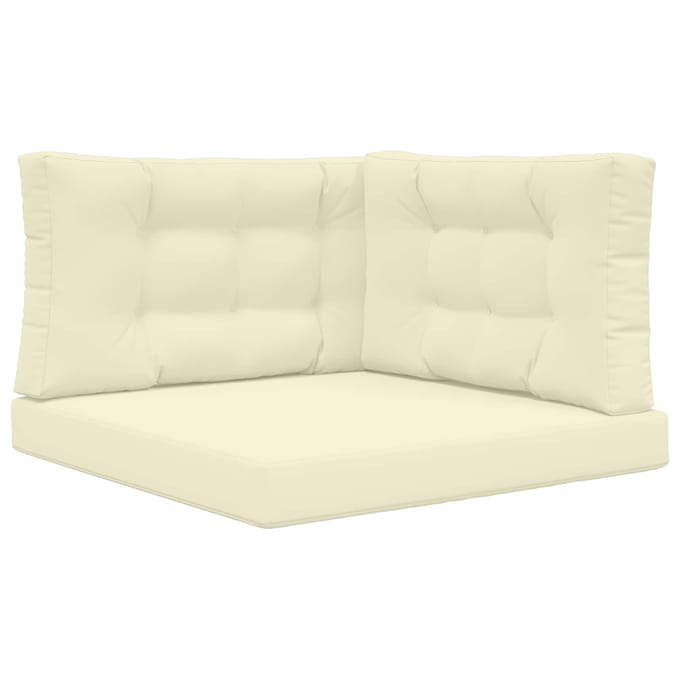 vidaXL - Buitenbankkussen - Polyester - Crèmekleurig - 80 - x - 80 - cm