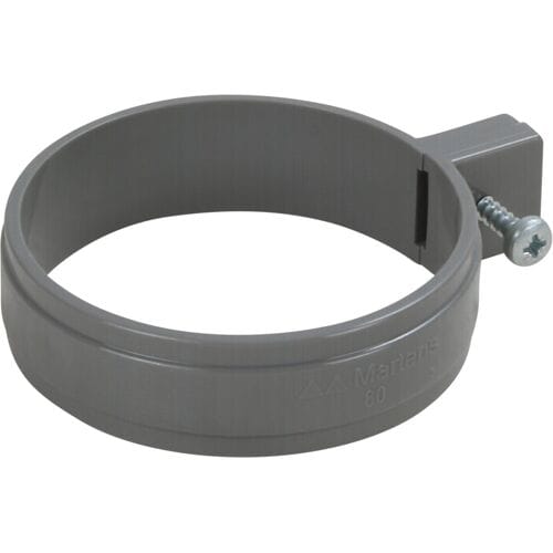 BIS®  - Bis 130 - ééndelige pijpbeugel - PVC - grijs - 80 mm