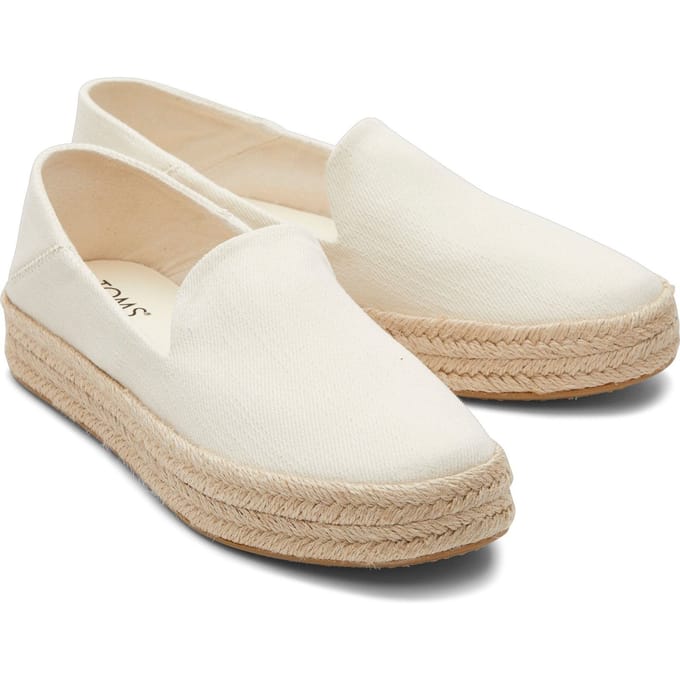 TOMS Carolina 100% Katoen Dames Espadrilles Naturel