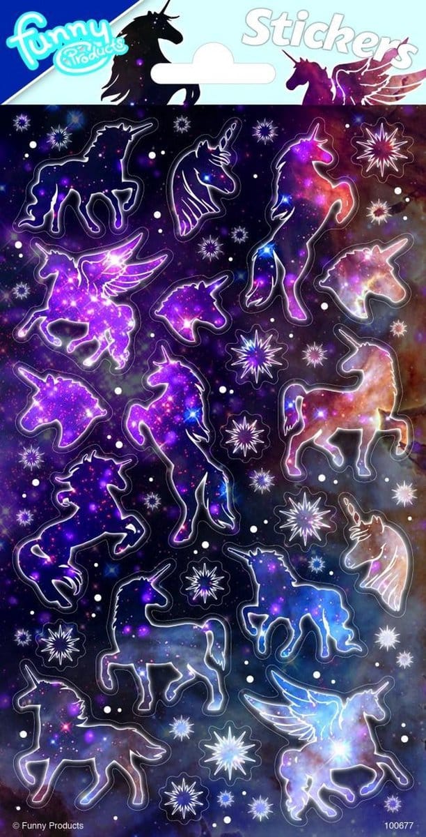Wefiesta - Stickers Eenhoorn glitter