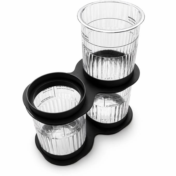 Container Stacker Organizer Geschikt voor Ninja CREAMi Bekers – Stapelbaar Opslagsysteem – 2-Delig – Zwart