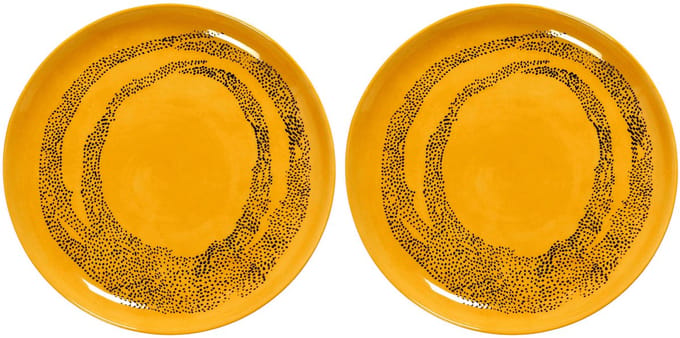 Serax - Ottolenghi Feast - Bord M - Geel/Zwart - 22 Ø - 2 stuks