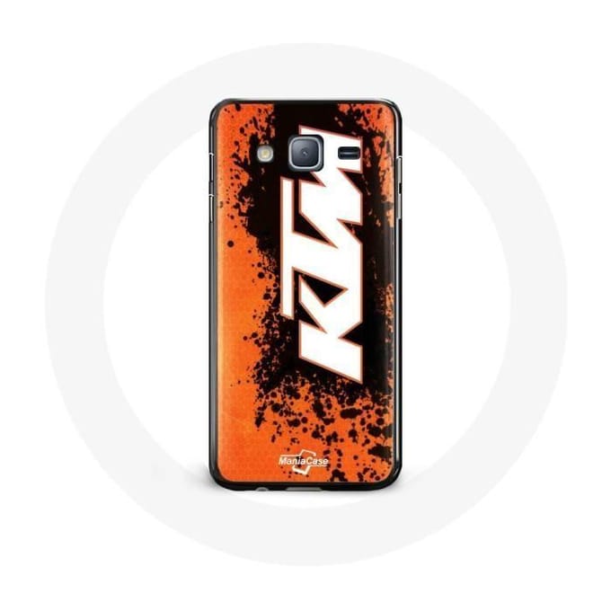 Case voor Samsung Galaxy J5 2016 KTM Logo wit oranje achtergrond