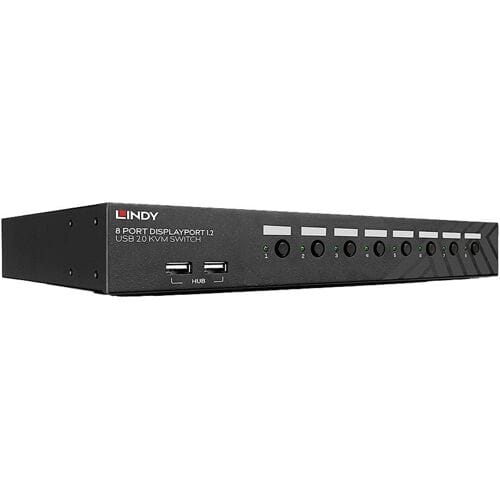 LINDY 8 Port DisplayPort 1.2 USB 2.0 KVM Switch KVM-switch 8 poorten DisplayPort 3840 x 2160 Pixel