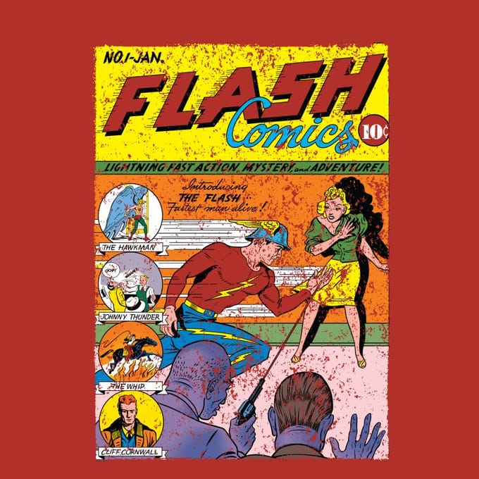 Justice League The Flash Issue One Men's T-Shirt - Red - L