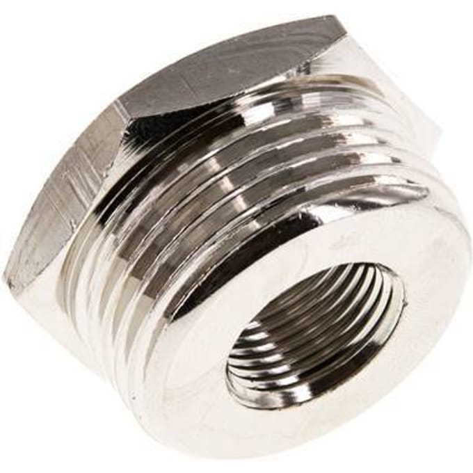 G 3/8'' x G 1'' F/M Vernikkeld Messing Verloopring 16 Bar