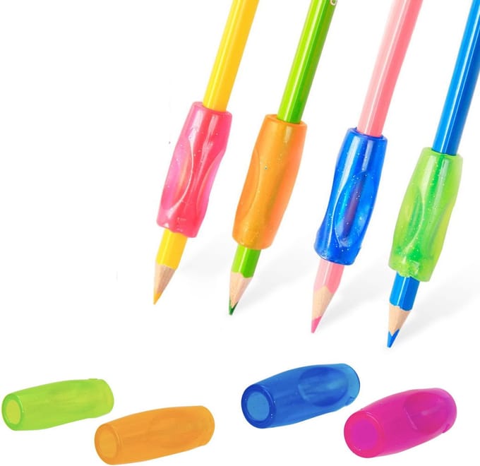 Somstyle 8x Potlood Grip - Pengreep - Schrijfhulp - Penverdikker - Multicolor