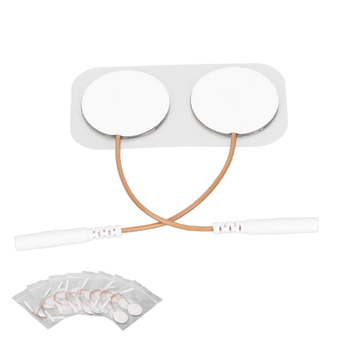 16 stuks Elektrode Patch Zelfklevend Herbruikbaar Vervanging Ronde Elektrode Pad voor TENS Machine 1.2 white