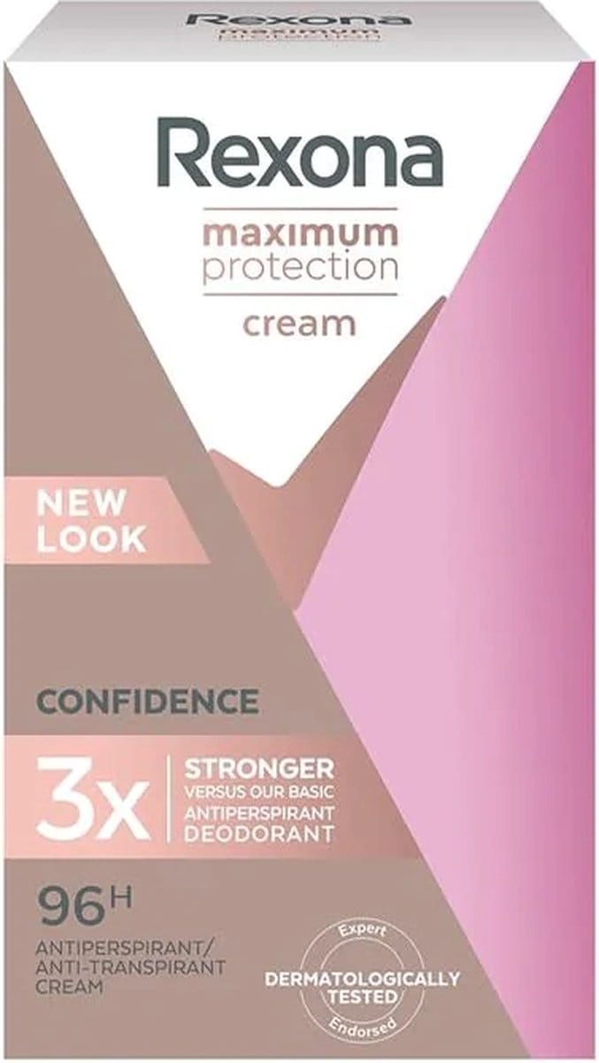 Rexona antitranspirant deodorantstick voor dames, Confidence, maximale bescherming - 45 ml
