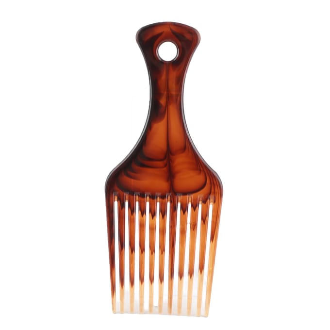 Plastic Haarborstel Inzet Afro Haar Prikkam Haarvork Kam Kappers Styling Tool voor Man & Vrouw brown