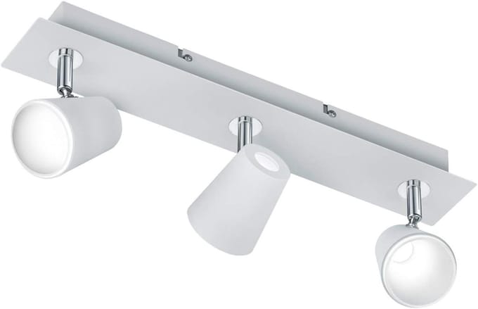 LED Plafondlamp - Wandlamp Balk - Ruimte Verlichten - Draaibare Spots - 45 cm - Wit