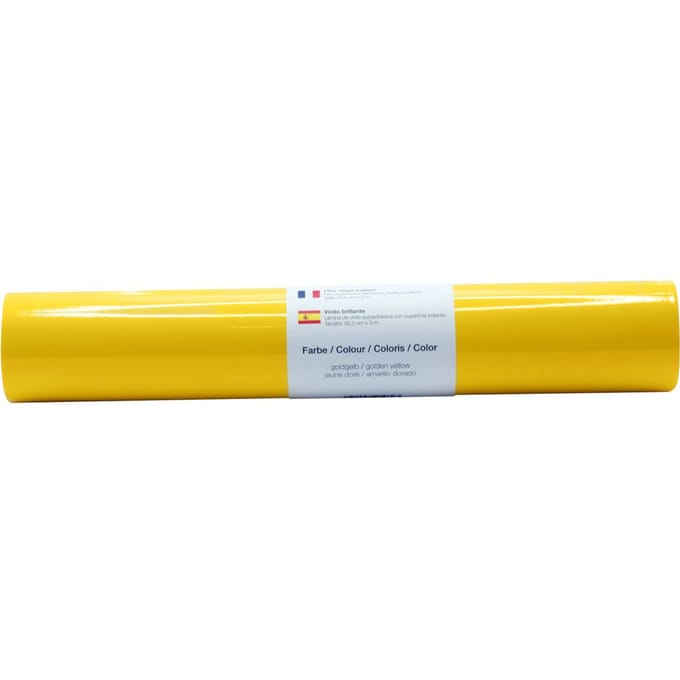 Zelfklevende vinyl folie glanzend - Goudgeel