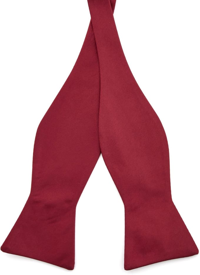 Bordeauxrode Basic Zelfbinder Vlinderdas