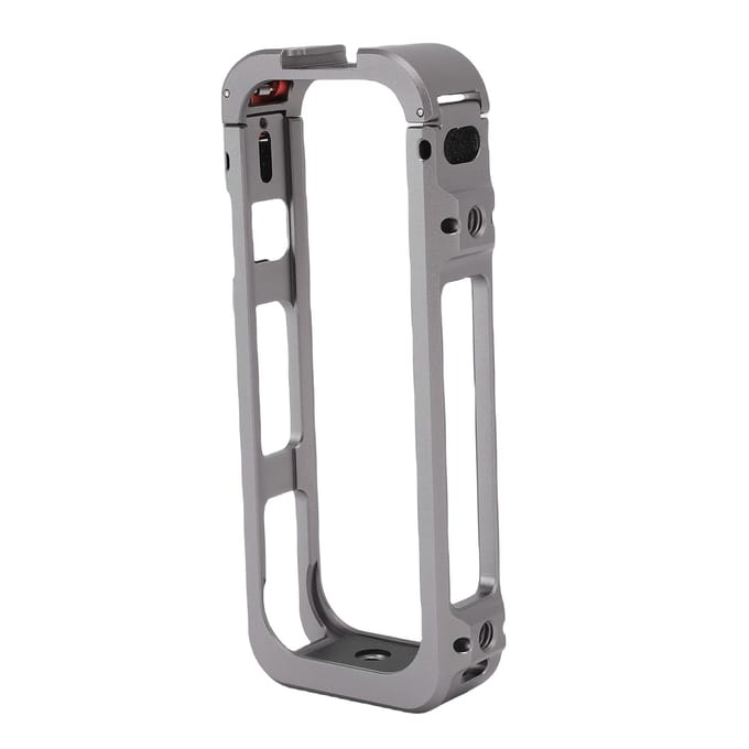 Metalen Kooi Geschikt voor Insta360 X5 Beschermend Frame Case met met Koude Schoen 1 4 Schroefbevestigingen Basisinterface Uitbreidbaar gray