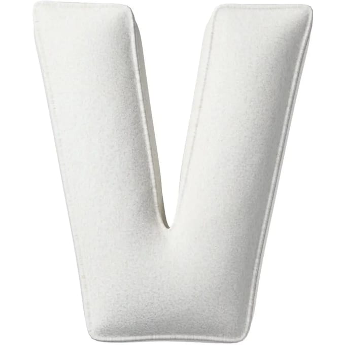 Kussen letter v Yellow Tipi Boucle