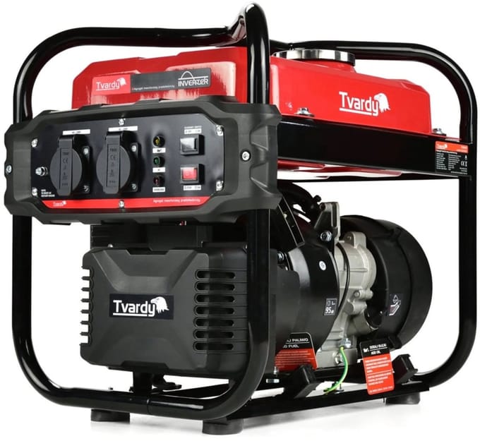 Tvardy Inverter generator - 3 PK - 2000W piekvermogen - 10L tank - 9 uur continu gebruik
