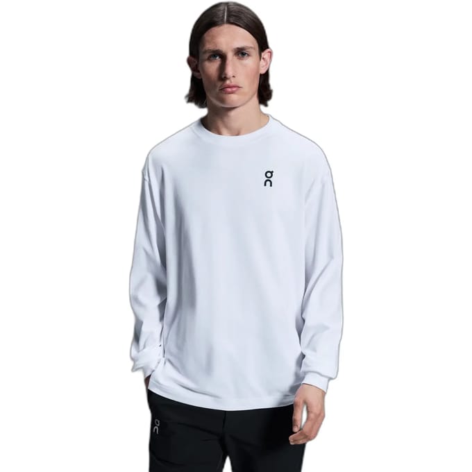 T-shirt décontracté à manches longues pour hommes avec logo imprimé Club Lg-T, doux et confortable, blanc 1ME30120069 S white