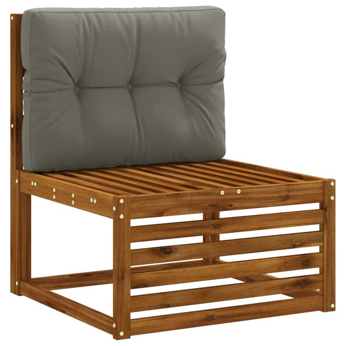 vidaXL - Palletrugkussen - VIANEN - 100% - Polyester - Grijs - 70 - x - 60 - x - 12 - cm