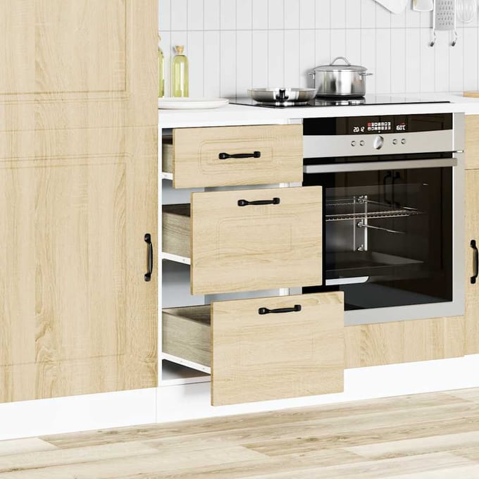 vidaXL - Onderkast - Kalmar - bewerkt - hout - sonoma - eikenkleurig