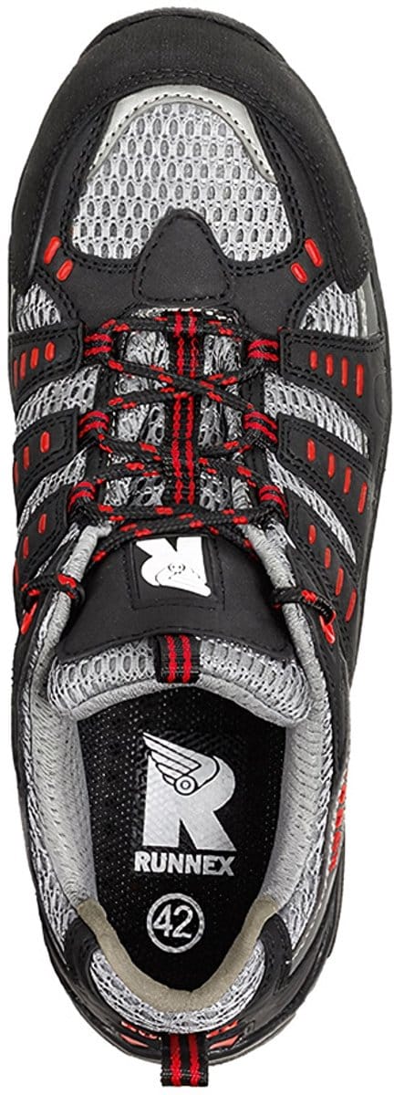 RUNNEX S1-veiligheidsitschoenalbLightStar Zwart/Grijs/Rood