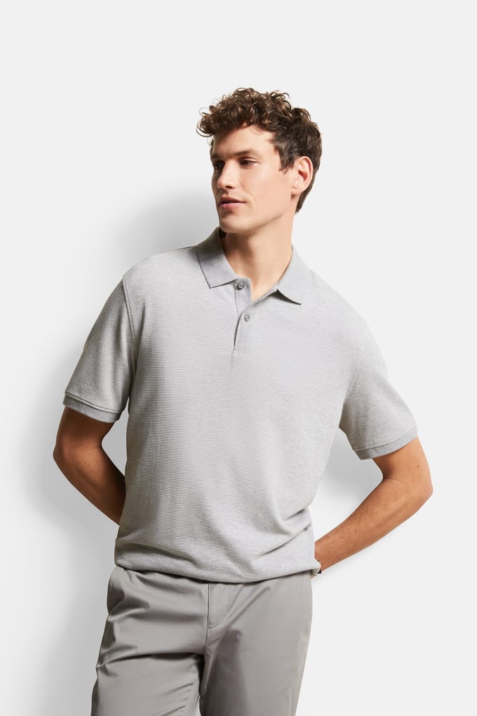 Bugatti Herren Poloshirt in 2-tone look