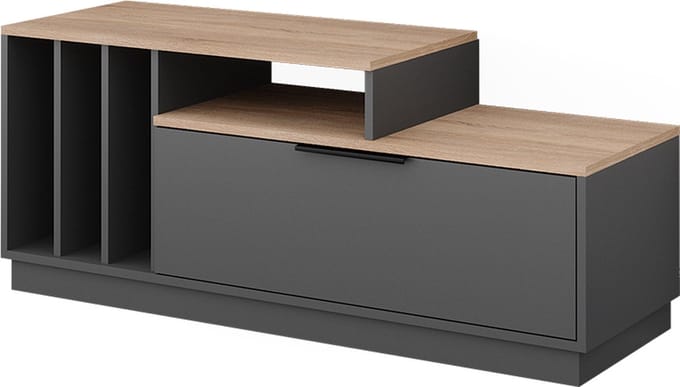 Vicco Betti Lowboard – 120 x 49.9 cm met 1 deur Antraciet/Sonoma