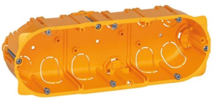 Installatiebuis voor gipsplaten met 3 compartimenten - 40 mm diepte