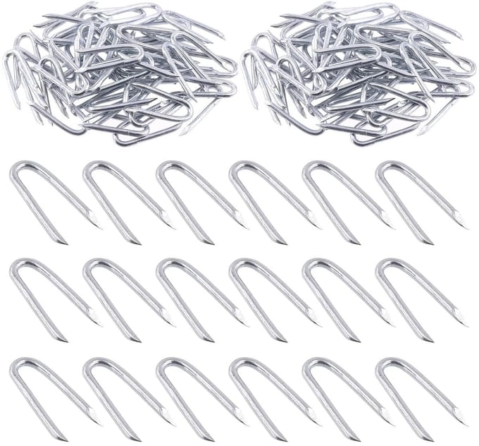 200 Stuks 3/2 " - 0.16 " × 1.57" Staaldraad Hek Nietjes voor Omheiningen