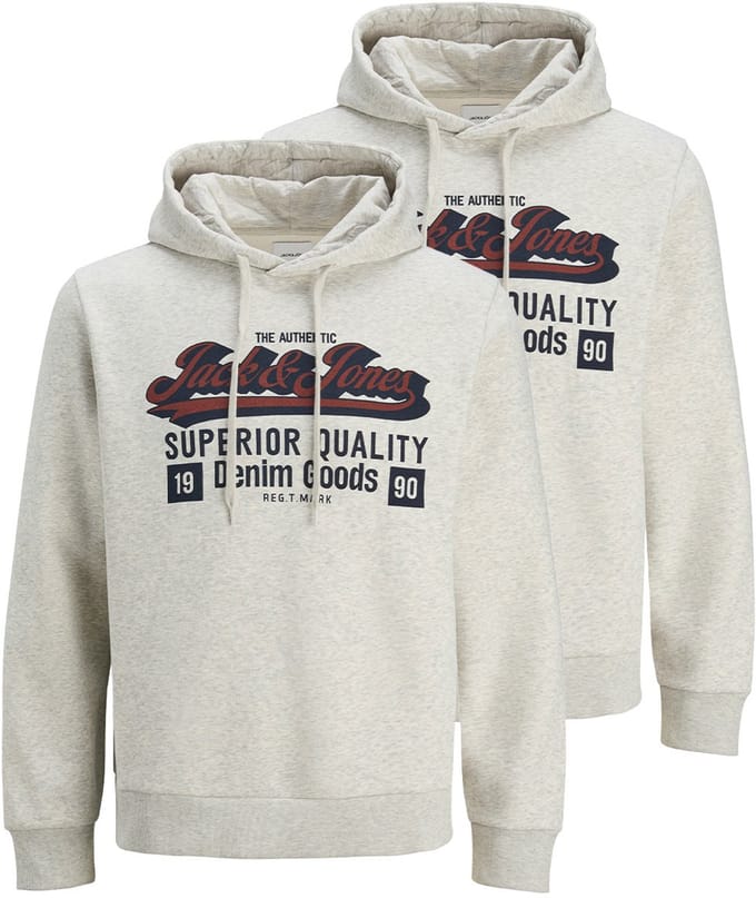 Jack & Jones Heren hoddie 2 pack Logo